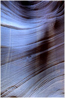 Streaked Sandstone: Buckskin Canyon, UT, USA (2003) - Abstract photograph of streaked, textured sandstone in a slot canyon